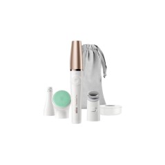 BRAUN Face Epilator/Cleaner 913 - White/Bronze | Perfectly Smooth Skin & Gentle Hair Removal
